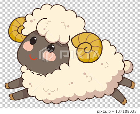 Cute sheep illustration 137188035