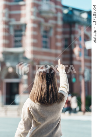 Woman tourist sightseeing at Bank of Iwate Red Brick Building, happy traveler travel in Morioka city, Iwate prefecture, Japan. famous Landmark Travel and Vacation destination Woman tourist sightseeing at Bank of Iwate Red Brick Building, happy traveler travel in Morioka city, Iwate prefecture, Japan. famous Landmark Travel and Vacation destination 137188054