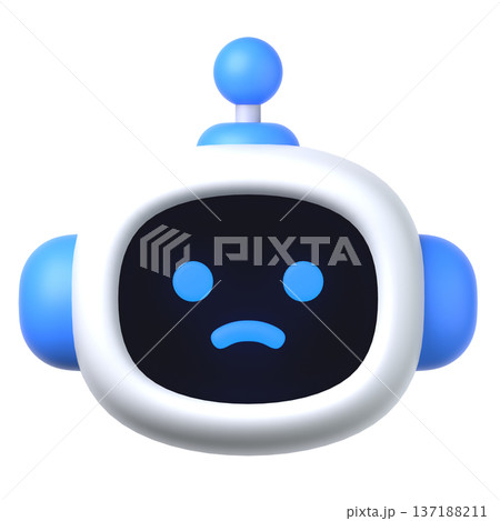 3DのAIロボットアイコン 137188211