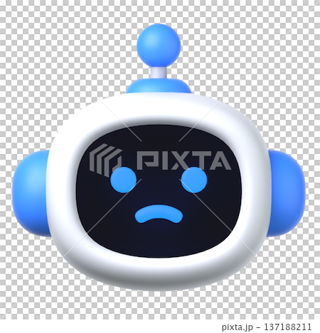 3DのAIロボットアイコン 137188211