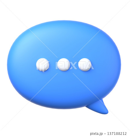 3Dのチャット吹き出しアイコン 137188212