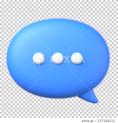 3Dのチャット吹き出しアイコン 137188212