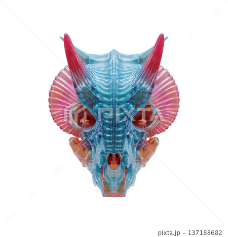 Gothic watercolor red crown skull with diamond tiara isolated clipart 137188682