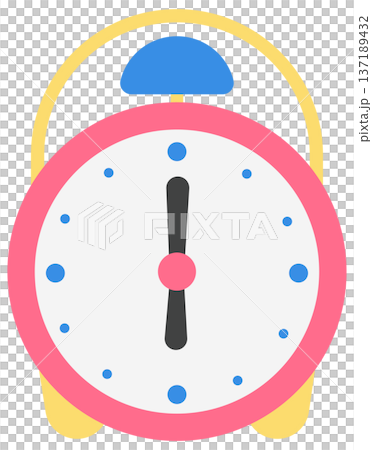 Modern Alarm Clock with Vibrant Colors for Time Management Morning Routine 137189432