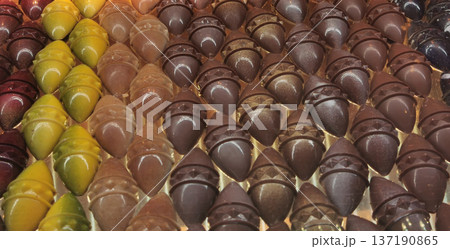 chocolate bonbons texture as very nice background chocolate bonbons texture as very nice background 137190865
