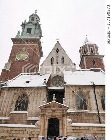 Krakow castle in the Poland Krakow castle in the Poland 137190873