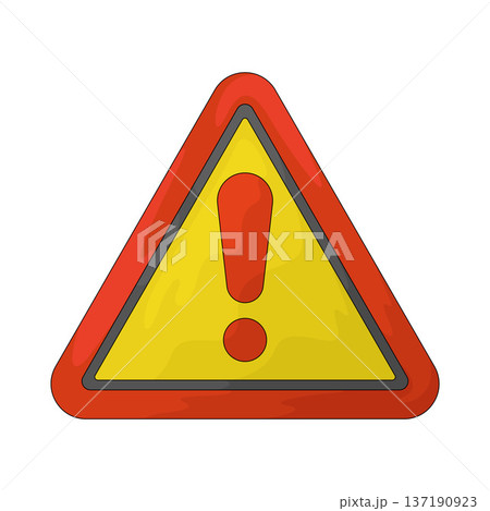 Illustration of Warning sign Illustration of Warning sign 137190923