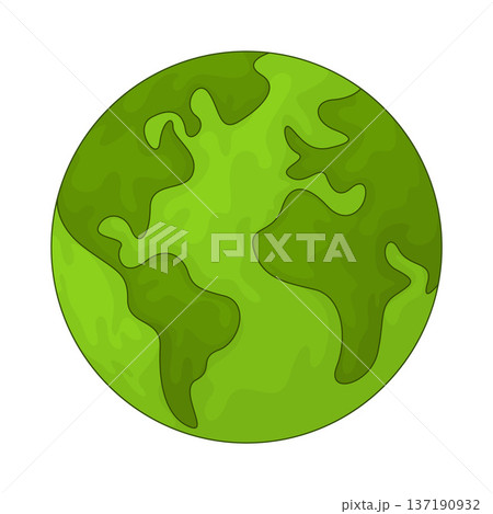 Illustration of Green Planet 137190932