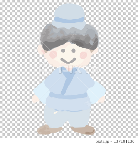 幼稚園・保育園向け 7月のやさしい水彩挿絵イラストシリーズ｜彦星 137191130