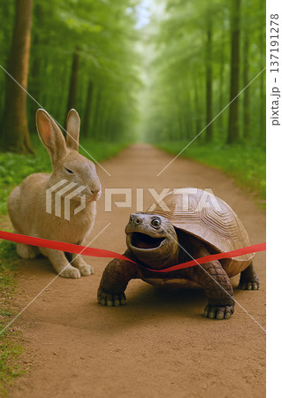 ウサギとカメ 137191278