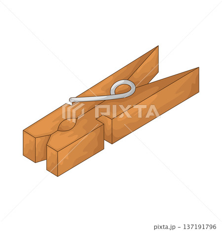Illustration of Clothespin 137191796
