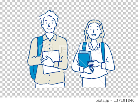 男女大學生形象圖 男女大學生形象圖 137191840