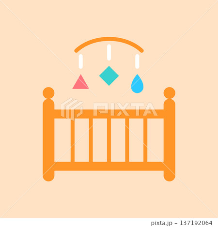 ベビーベッドアイコン 137192064