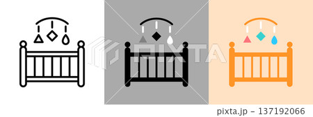 ベビーベッドアイコン 137192066