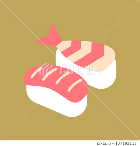 シンプルなお寿司アイコン 137192115