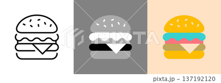 ハンバーガーアイコン 137192120