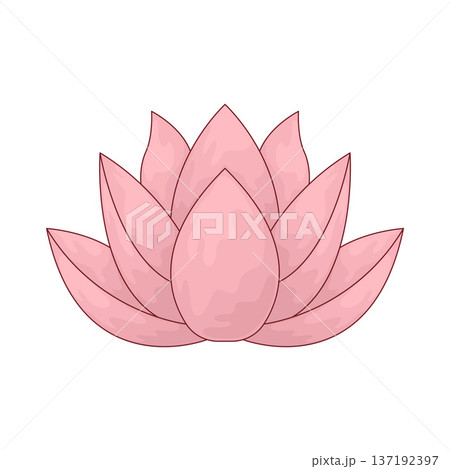 Illustration of Lotus flower 137192397