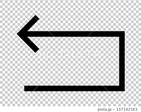 Straight U-turn arrow icon simple black Straight U-turn arrow icon simple black 137192563