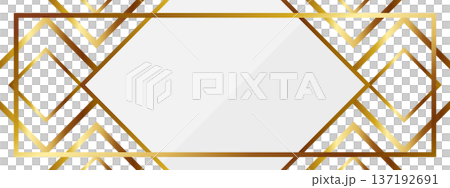 Luxurious Art Deco banner background in white and gold Luxurious Art Deco banner background in white and gold 137192691