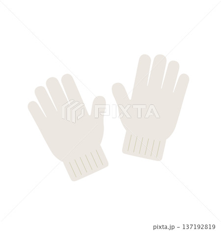 シンプルでフラットな軍手のイラスト 137192819