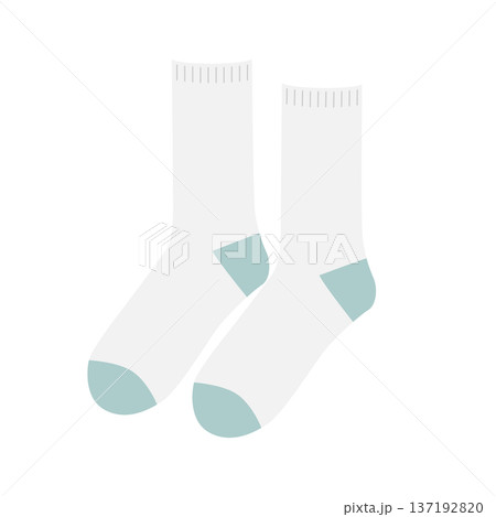 シンプルでフラットな靴下のイラスト 137192820