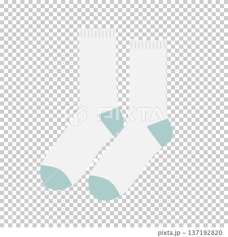 シンプルでフラットな靴下のイラスト 137192820