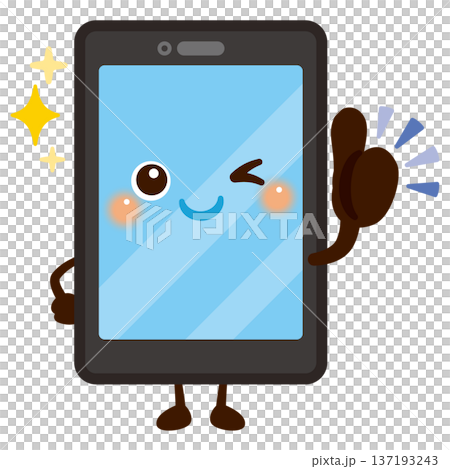 智慧型手機角色插圖傳遞好兆頭 137193243