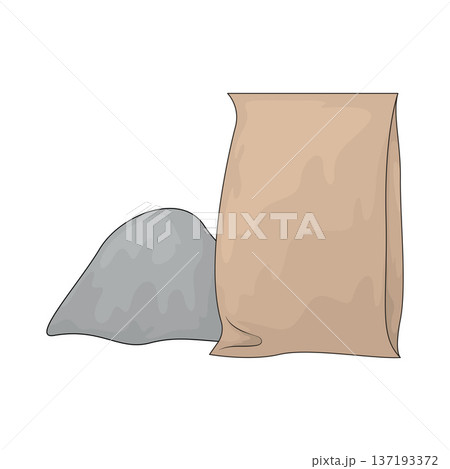 Illustration of Cement Bag Illustration of Cement Bag 137193372
