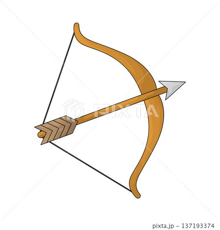 Illustration of Bow and Arrow 137193374
