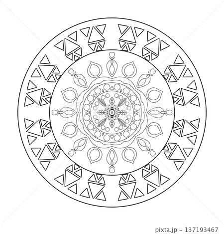 drawing of a mandala art drawing of a mandala art 137193467