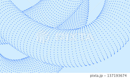 Abstract 3D dotted shape on clean minimalist background. Modern futuristic geometric composition for digital, technology, data, and creative design concepts. Abstract 3D dotted shape on clean minimalist background. Modern futuristic geometric composition for digital, technology, data, and creative design concepts. 137193674