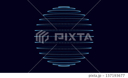 Abstract Sphere consisting of dots. Minimalist hologram 3d shape. Abstract Sphere consisting of dots. Minimalist hologram 3d shape. 137193677