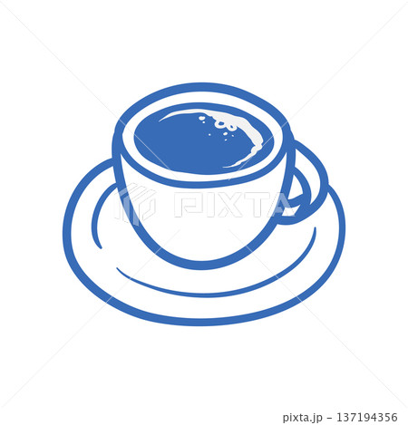 Hand drawn coffee cup 137194356