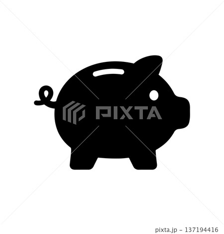 Piggy bank icon. Piggy bank saving money icon 137194416