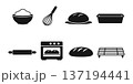 icons of bread preparation ingredients and tools 137194441