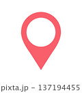 Location pin icon on transparent background vector 137194455