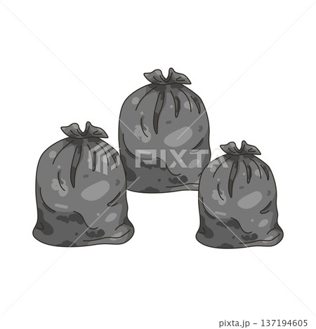 Illustration of garbage bag Illustration of garbage bag 137194605
