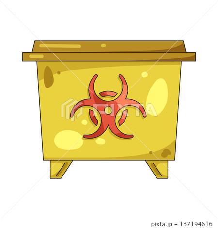 Illustration of biohazard bin 137194616