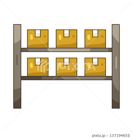 Illustration of  delivery box shelf 137194658