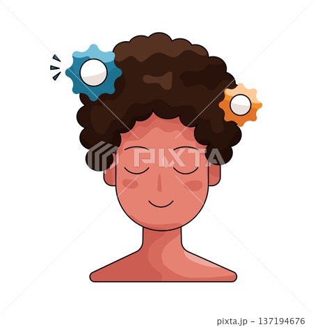 Illustration of smiling woman Illustration of smiling woman 137194676