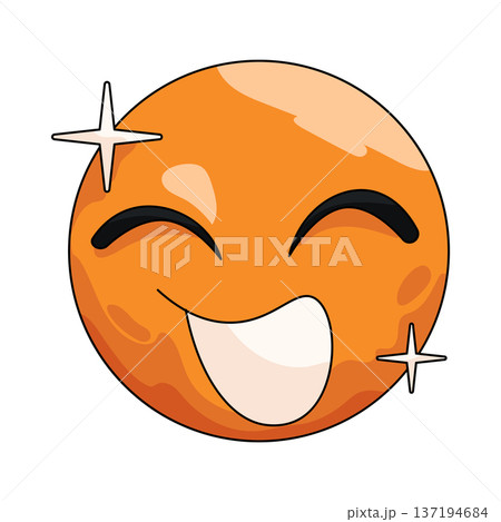 Illustration of laughing emoji 137194684