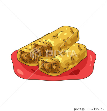 Illustration of spring roll Illustration of spring roll 137195147