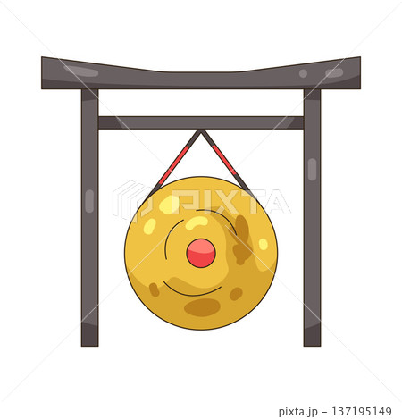 Illustration of gong 137195149