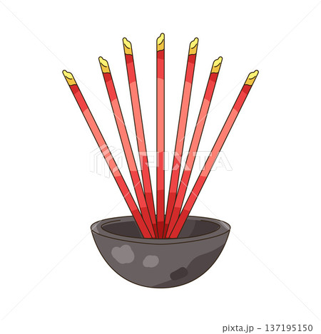 Illustration of incense stick Illustration of incense stick 137195150