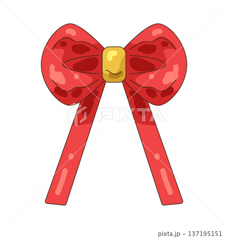 Illustration of red ribbon Illustration of red ribbon 137195151