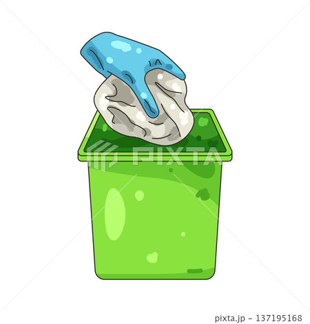 Illustration of trash bin 137195168