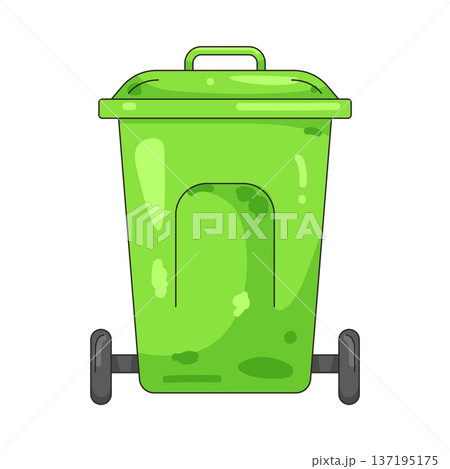 Illustration of trash bin 137195175