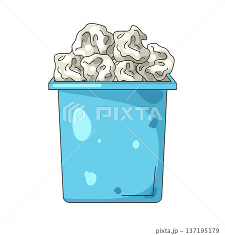 Illustration of paper bin Illustration of paper bin 137195179