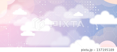 Cloud concept technology science background and network security Cloud concept technology science background and network security 137195189