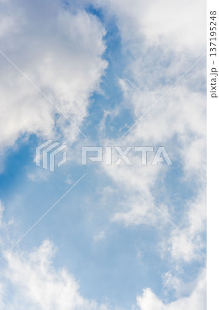 初冬の空を見上げる 青空とフワフワの雲のアップ105 初冬の空を見上げる 青空とフワフワの雲のアップ105 137195248